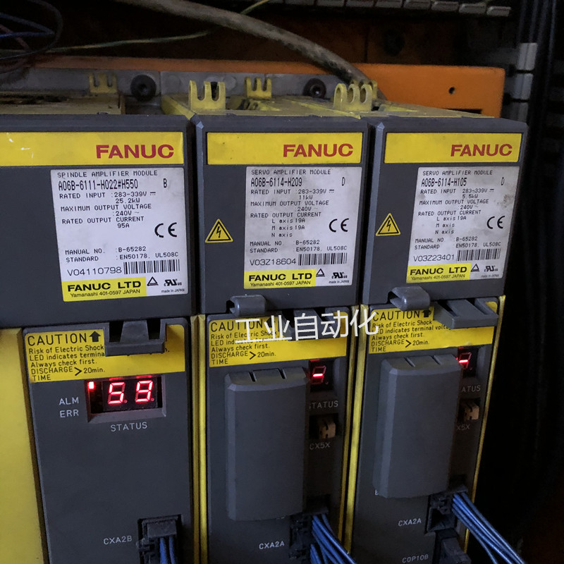 發(fā)那科數控系統維修 A06B-6111-H022#H550主軸驅動器報59修理