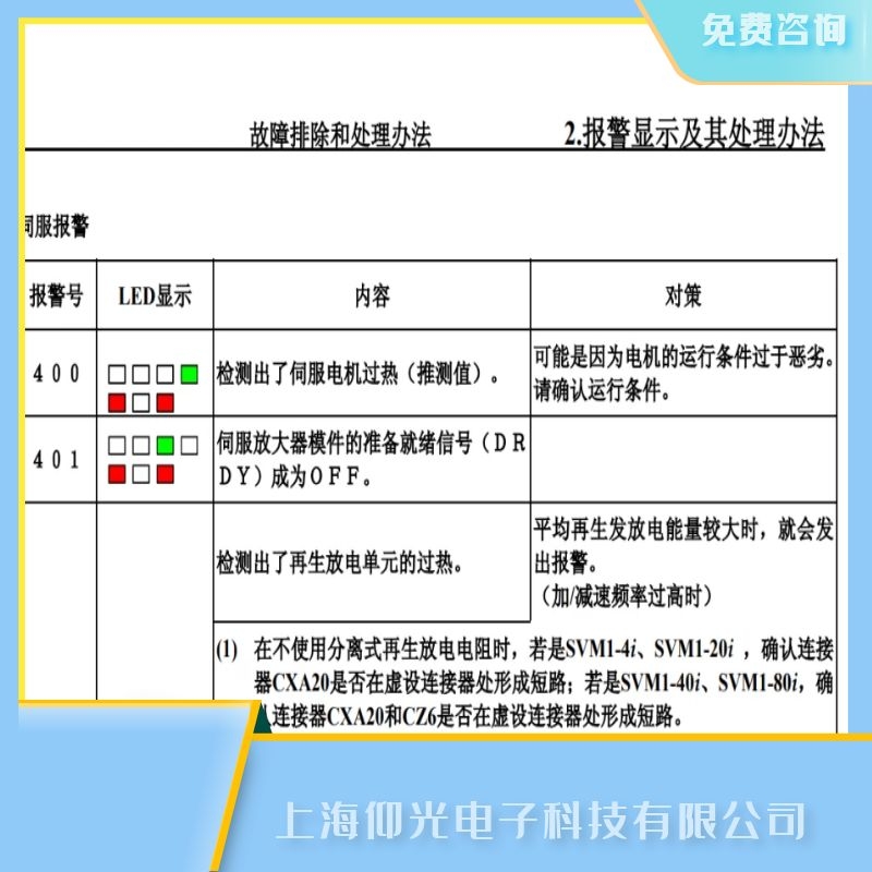 發(fā)那科放大器安裝時(shí)的警告事項(xiàng),驅(qū)動器報(bào)400維修
