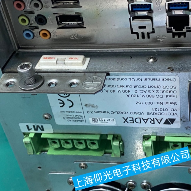 ARADEX伺服驅動器VD600上電后無任何顯示或指示燈不亮故障維修檢測